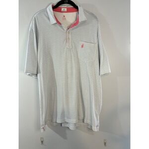 Johnnie-O Performance Polo Shirt Striped Short Sleeve‎ Casual Golf Athleisure XL